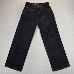 Levis 569 Womens 12 26x26.5 Fuzzy Black Faded Jeans Grungy Rocker Denim